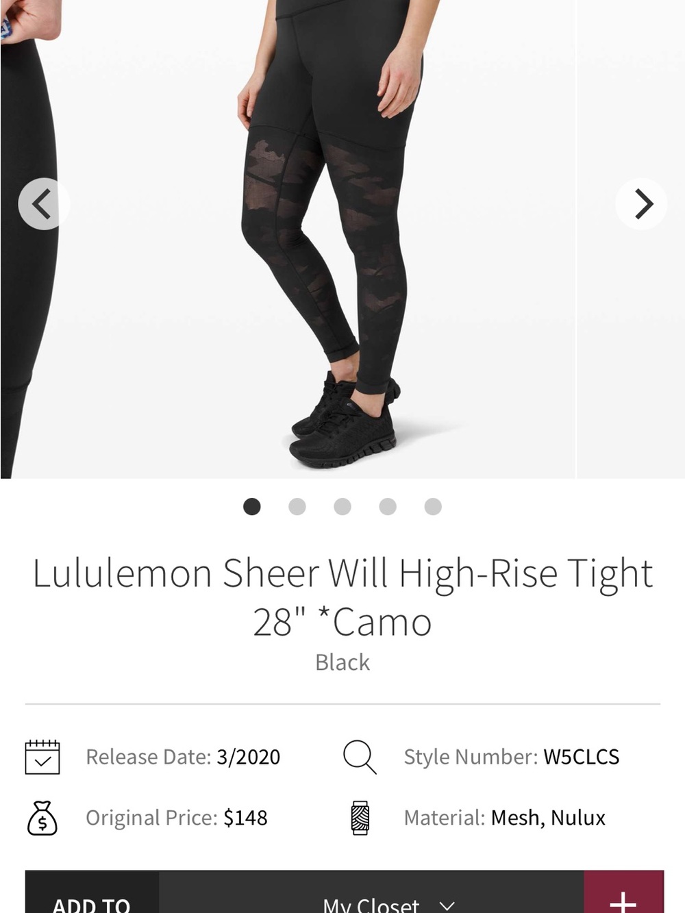 lululemon athletica Black High-Rise Leggings
